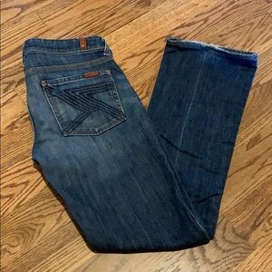 7 For All Mankind Dark Blue Boot Cut Jeans